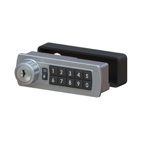 Gemini Electronic Keypad Combination Cabinet Lock Silver Left Handed Horizontal